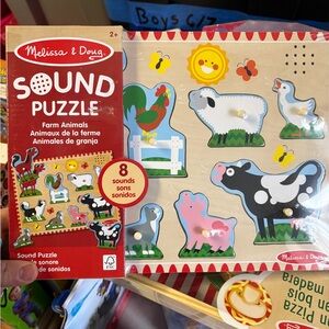Nwt Melissa & Doug Farm Animals Sound Puzzle